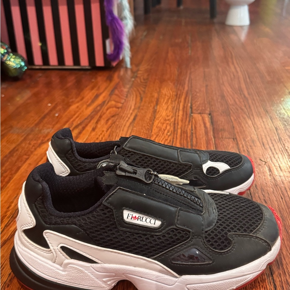 Fiorucci x adidas Falcon Zip Black Chunky Sneakers
